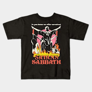 Satan's Sabbath --- Cult Black Mass Horror Kids T-Shirt